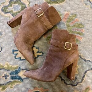 Sam Edelman Tan Suede Ankle Booties
